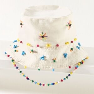 Anthropologie Beaded Bucket Hat NWT